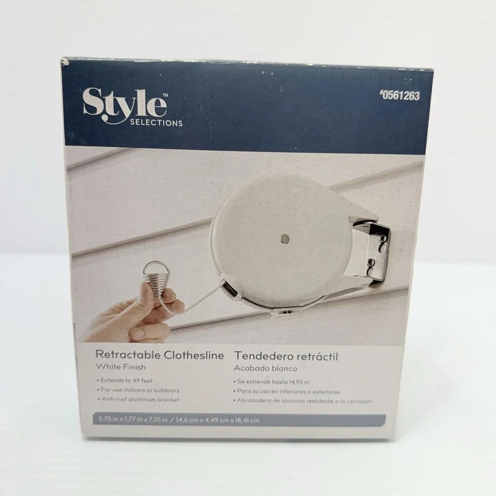 Style Selections Freestanding Laundry Organizer Clothesline Extends to‎ 49 Ft